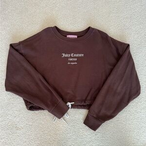 Juicy Couture Brown Cropped Sweatshirt